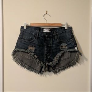 One Teaspoon Low Rise Denim Shorts